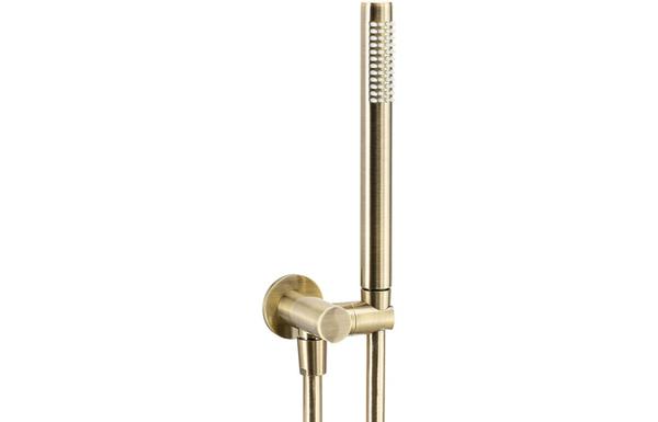 Abode Euphoria Circular Wall Outlet  Handset & Bracket Set - Antique Brass